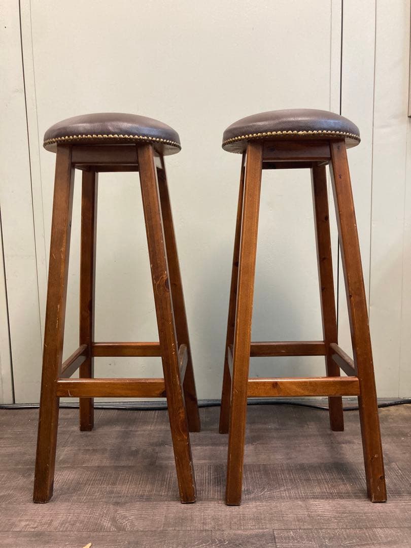 ハイスツール 2脚セット　合皮