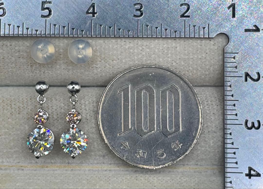 最終交渉可JA14★最高級 ダイヤモンド1.623ct プラチナ ピアス ソ鑑付