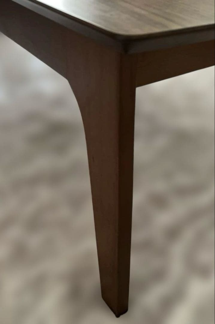 ニトリこたつ機能付き　長方形テーブル　ブラウン木目調木製こたつ シンプルデザイン