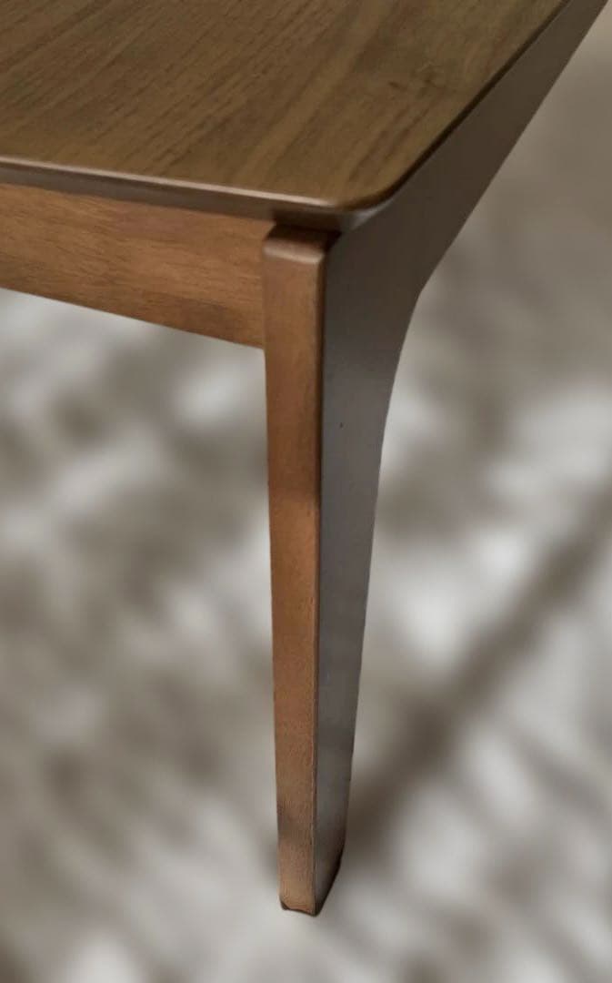 ニトリこたつ機能付き　長方形テーブル　ブラウン木目調木製こたつ シンプルデザイン