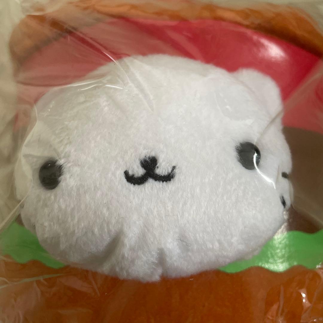 にゃんにゃんにゃんこ　ぬいぐるみ　バーガーポーチ　サンエックス タグ付き美品