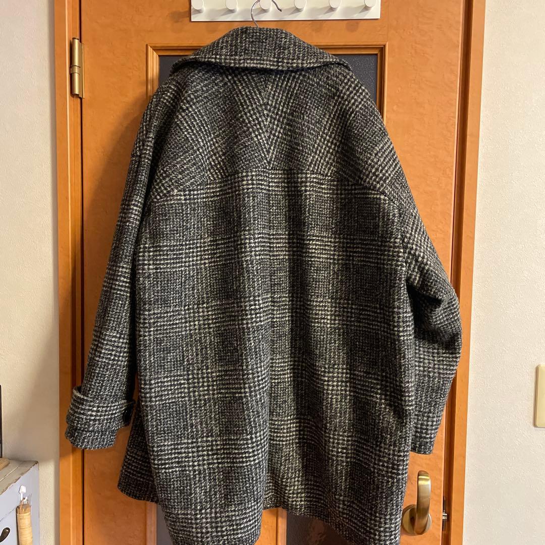 Sada & Gira チェック柄ダブルブレストコート