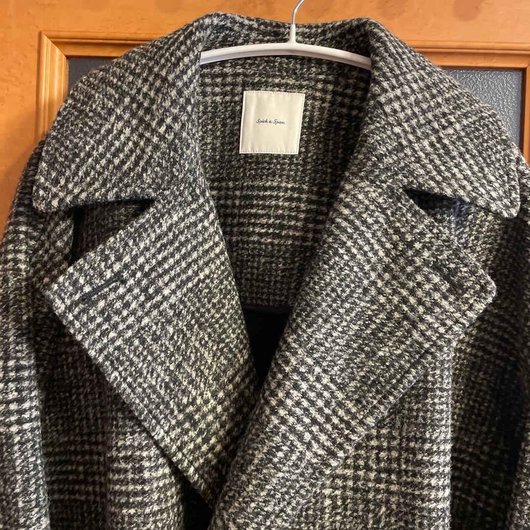 Sada & Gira チェック柄ダブルブレストコート