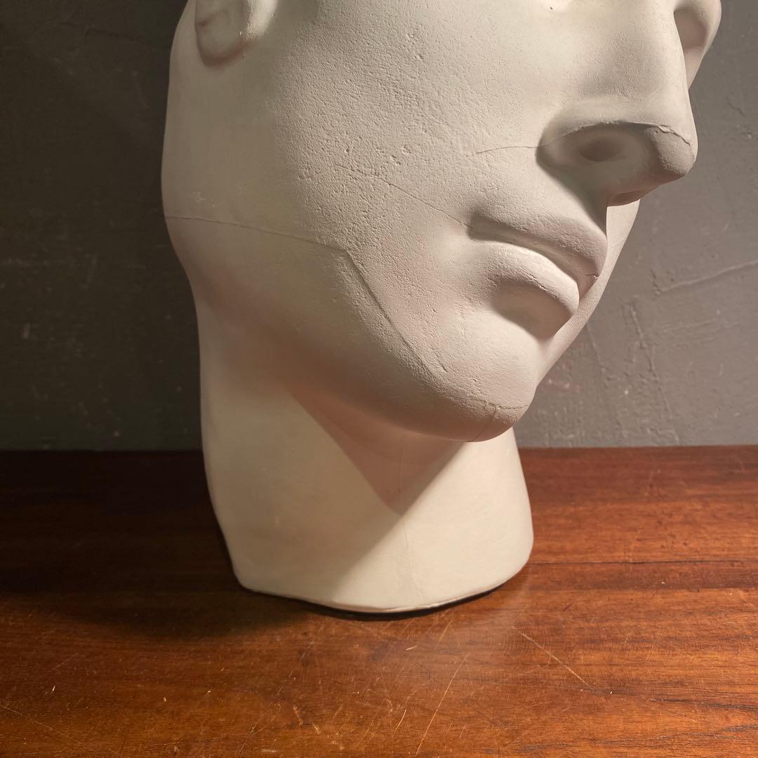 壁掛け石膏像 デッサン 半面像 オブジェ 彫刻 インテリア 置物