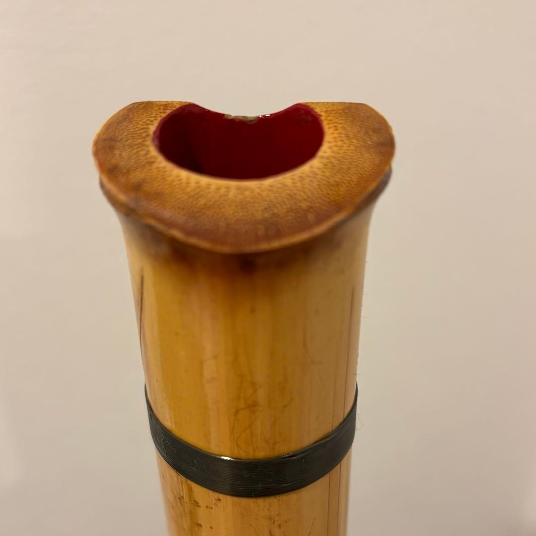 219 尺八本体 ニ尺一寸管　珍しい地無し延管　竹製 5音孔