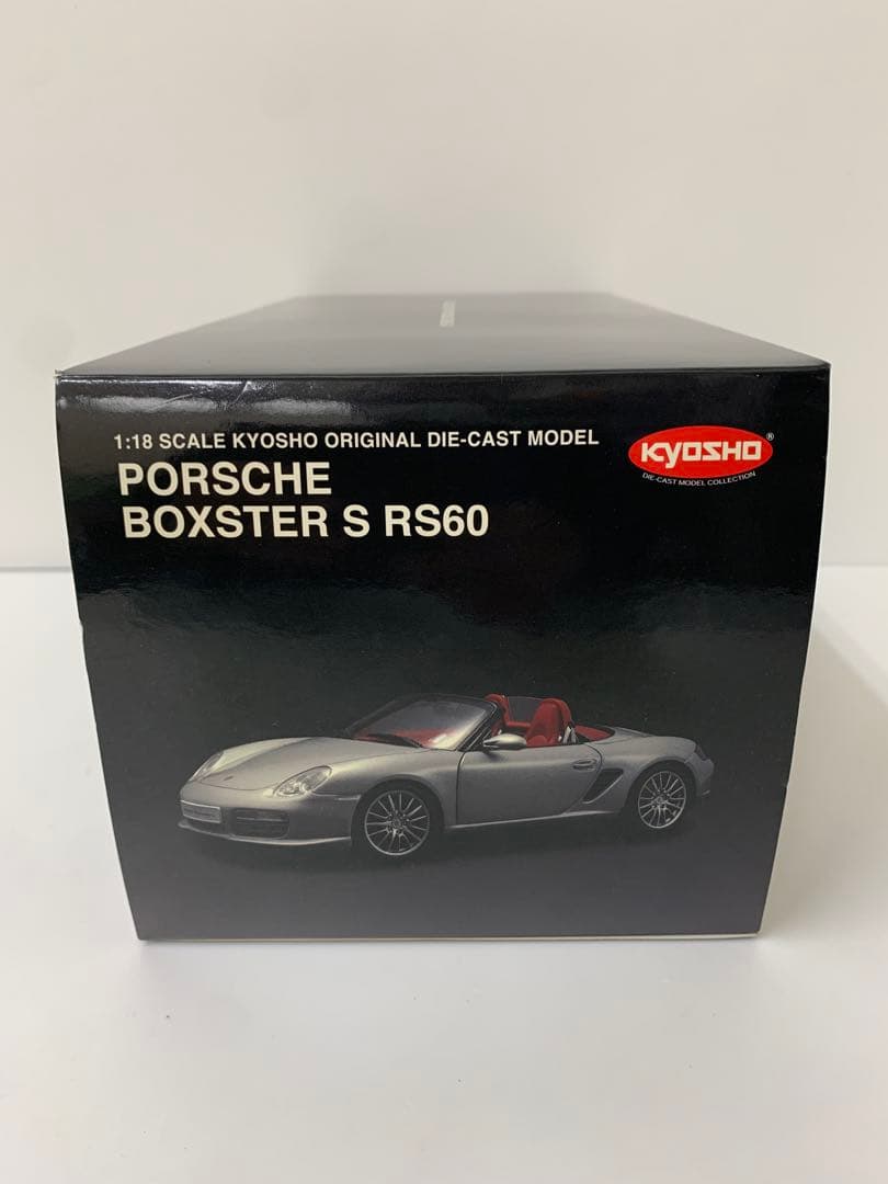 ポルシェ ボクスター 1/18 ミニカー シルバー/レッド