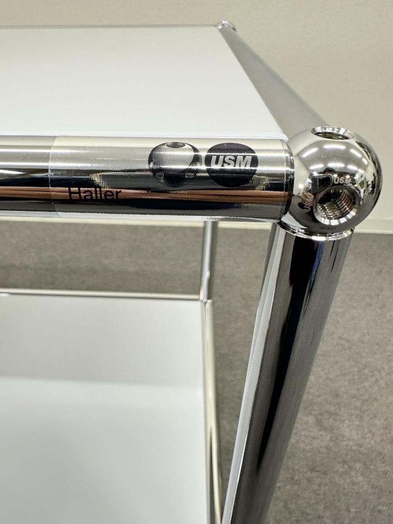 美品 正規品■USMハラー■キャビネット　2列2段　ライトグレー　サイドボード