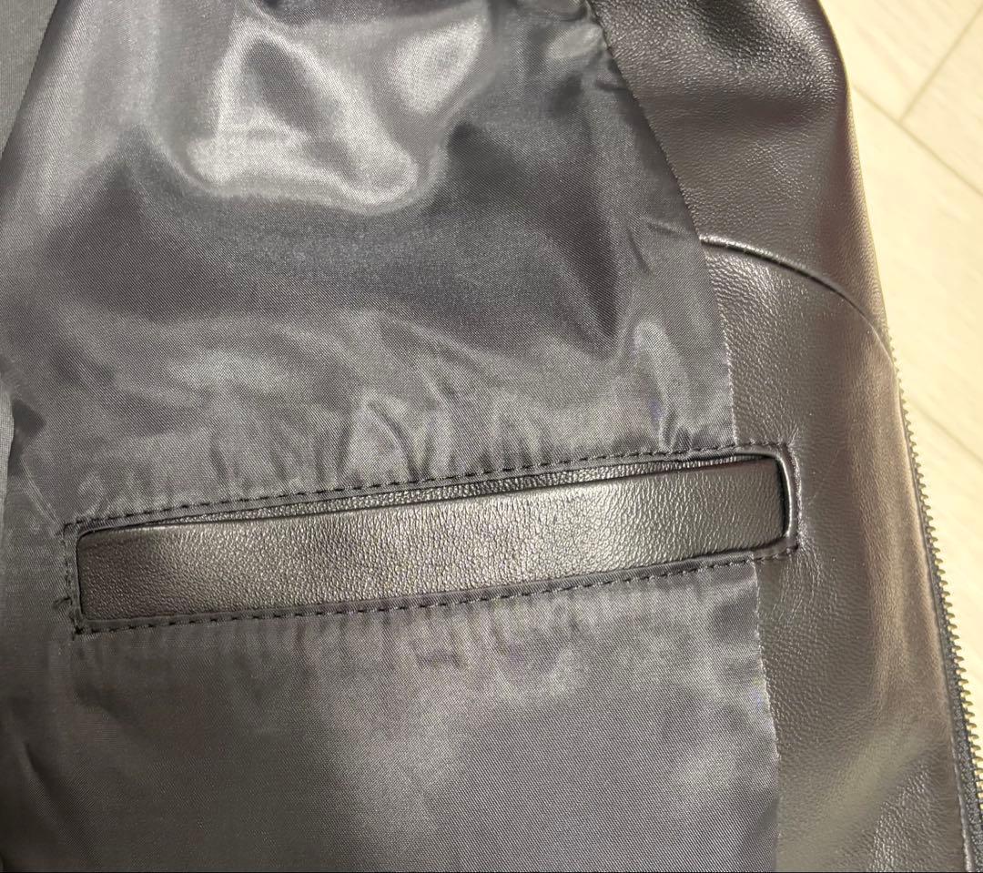 【極美品】schaffen 羊革リアルレザー ライダース希少Lサイズ ブラック