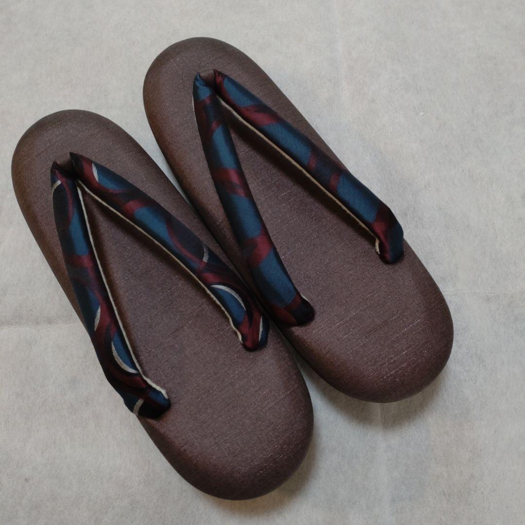 【新品】和装用バッグと揃いの低反発L草履セット　オーダー品　大容量バッグ　モダン