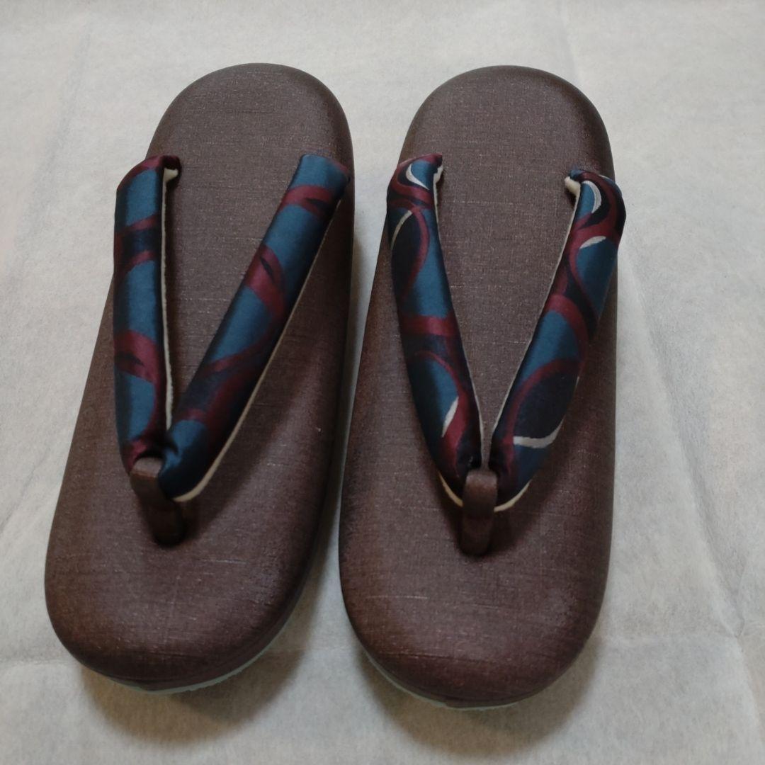 【新品】和装用バッグと揃いの低反発L草履セット　オーダー品　大容量バッグ　モダン