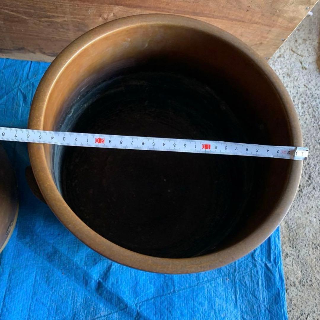 宜徳銅　千鳥模様　火鉢　奥村　菊光堂　２つセット