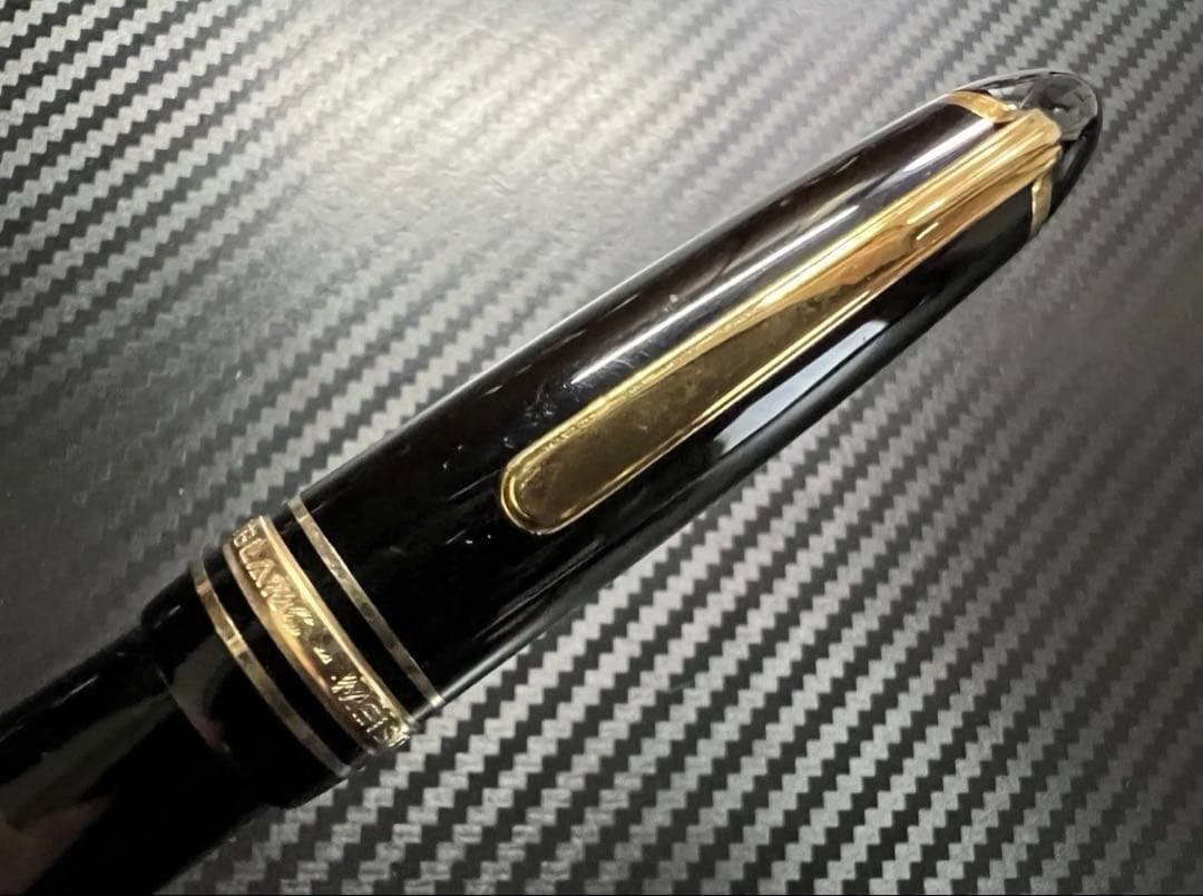 モンブラン 美品 146 14C 全金 EF 万年筆 ブラック ゴールド