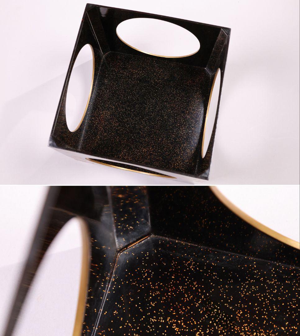 【MB183】加賀蒔絵 花鳥本金蒔絵 大盃 盃台 天然木漆塗 鶏 松竹梅 鶴霊芝