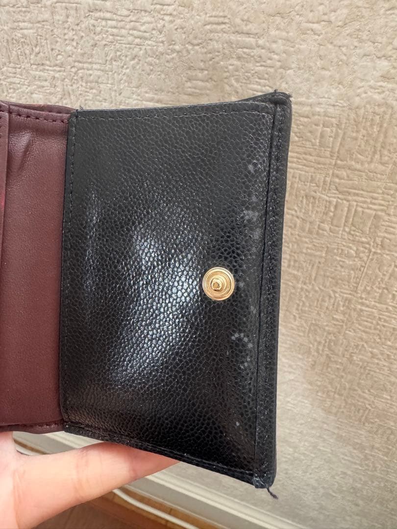 CHANEL 三つ折り財布 ブラック