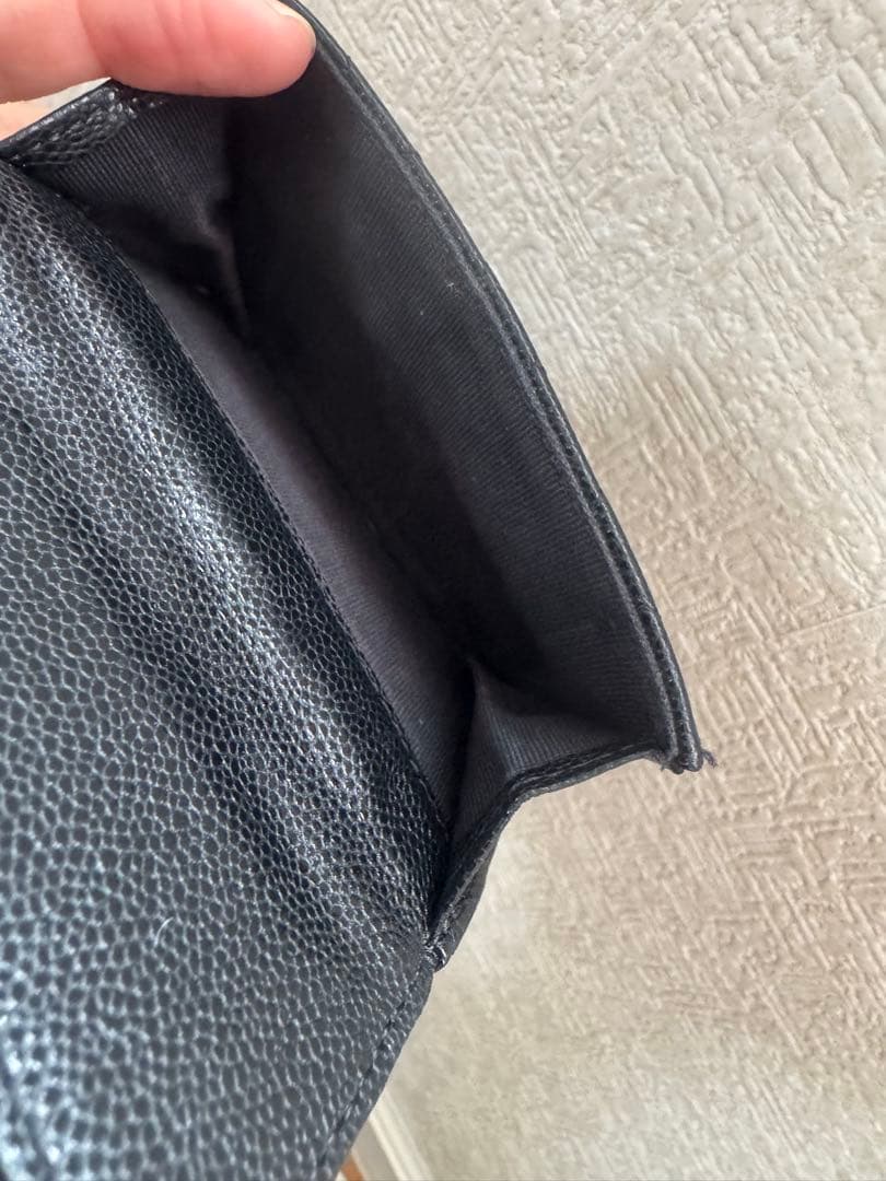 CHANEL 三つ折り財布 ブラック