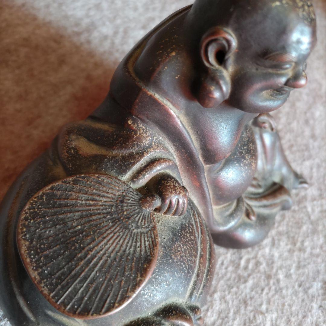 備前焼　布袋様置物　D185