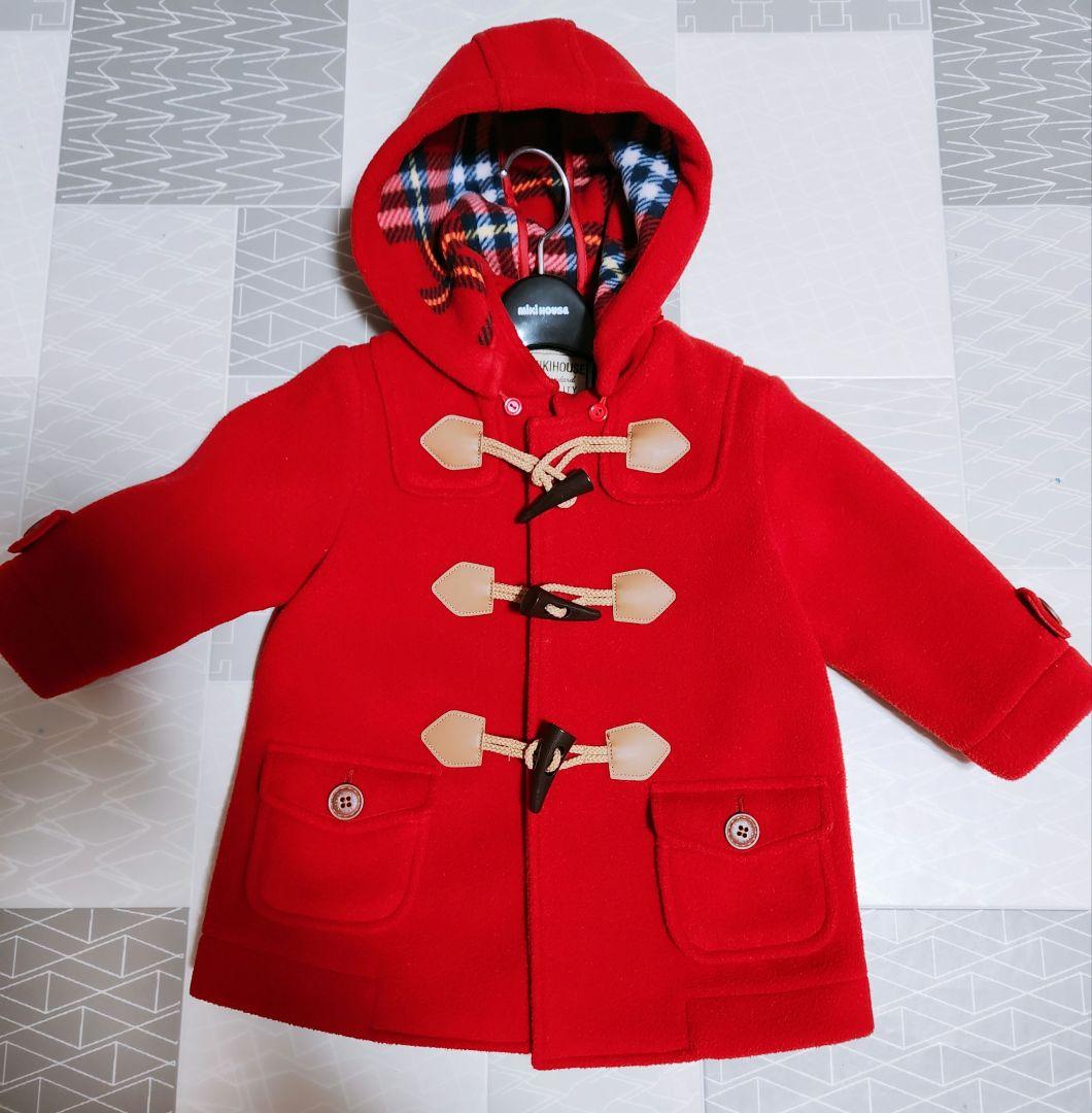 MIKI HOUSE　ダッフルコート　レッド　ベビー