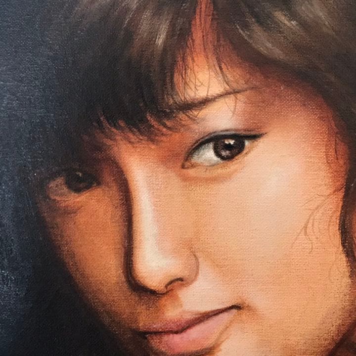 グラッシ技法(中世ルネサンス絵画様式)による油彩画  1979年　大幅値下げ