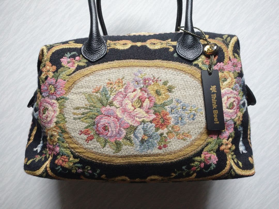 【新品】シンクビー ゴブラン織り ボストン/ハンドバッグ/ハンドバッグ