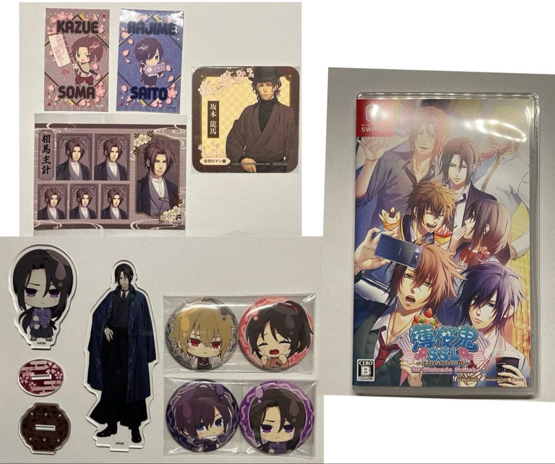 薄桜鬼　SSL Switchソフト　 アクリルスタンド　缶バッチ
