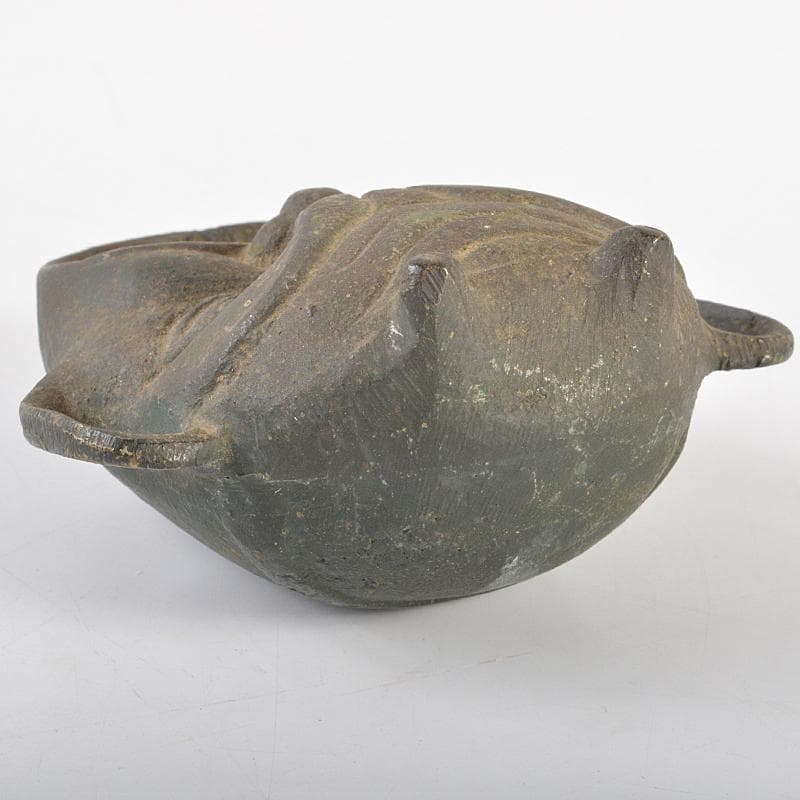 中国　古銅青銅　顔形　水孟　筆洗　V　R6239