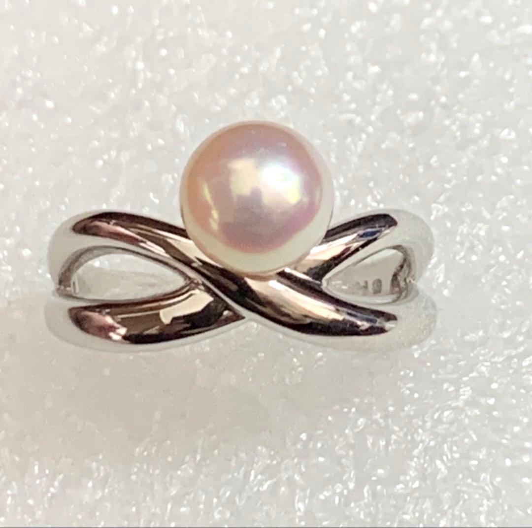 Pt950 MIKIMOTO あこや真珠リング 8.3ｇ