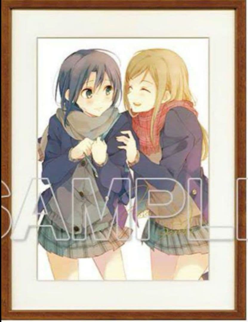 あだしまペディア 安達としまむら箔押しサイン入り複製原画