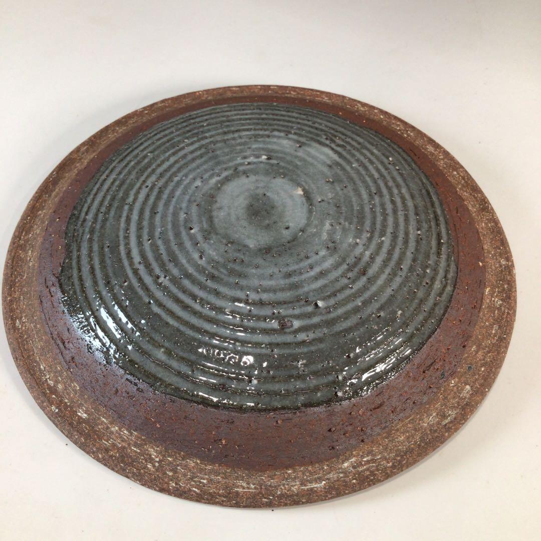 Ｐ３５３　水指　『平安　浅見与し三造』『花三島』『耳付水指』　共箱　茶道具