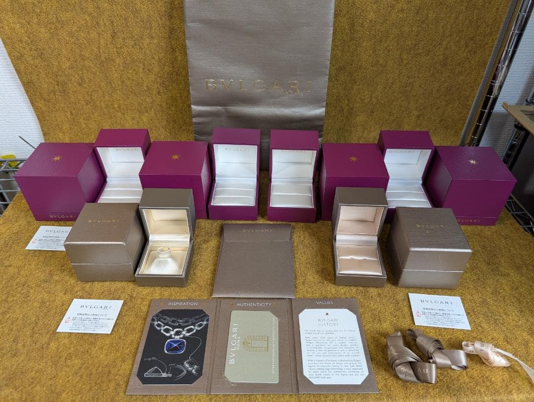 まとめ売り　ブルガリ　BVLGARI　リング　指輪　空箱　ボックス　ケース　袋