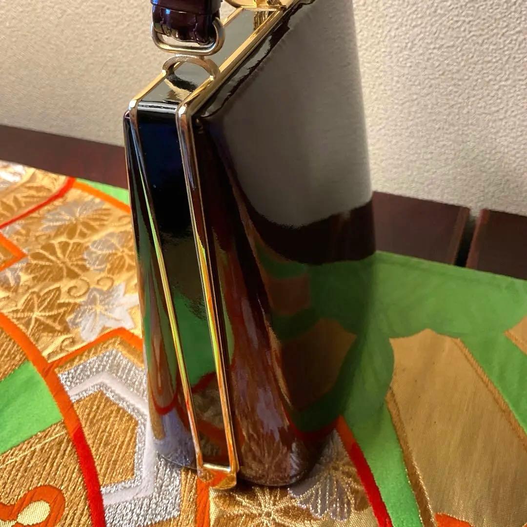 最高級　鳳苑のエナメル仕上げ　臙脂色が上品で美しい　草履バッグセット