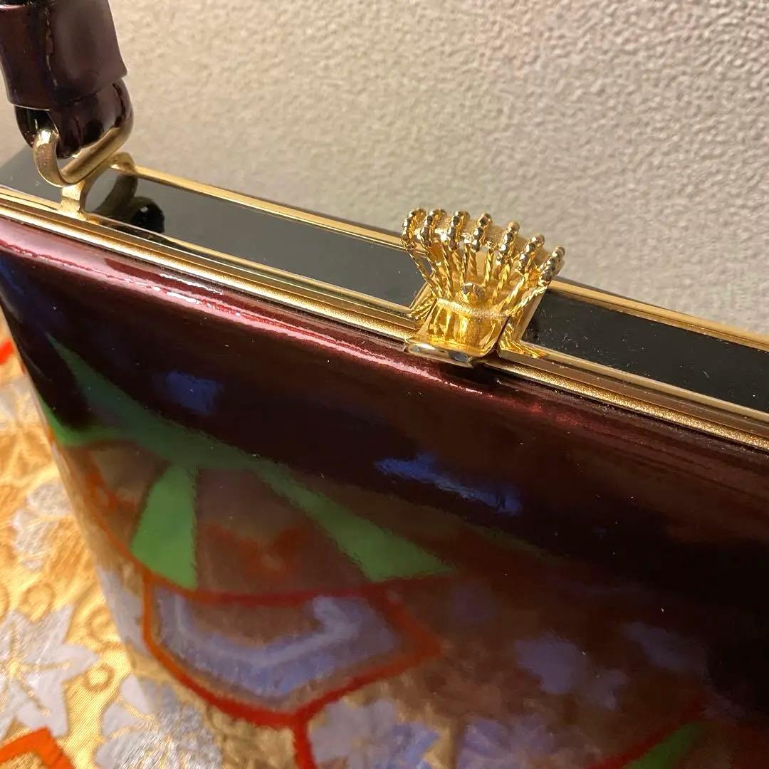 最高級　鳳苑のエナメル仕上げ　臙脂色が上品で美しい　草履バッグセット