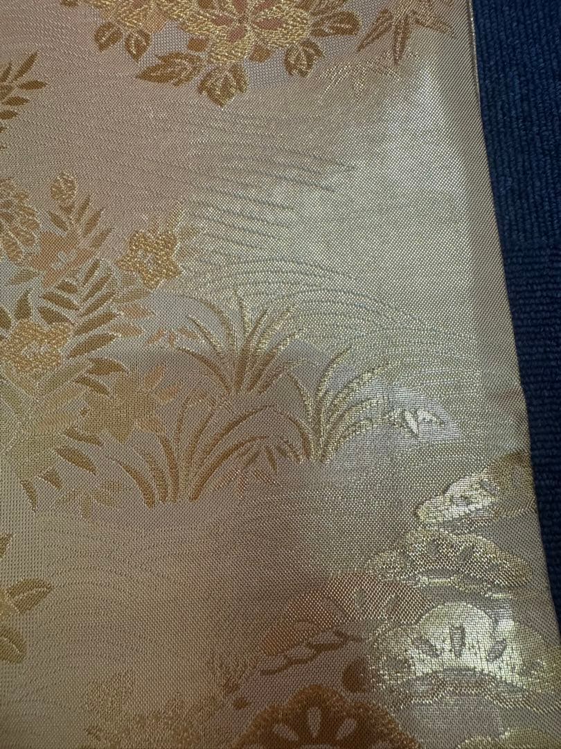 2690袋帯 古代彫金紋 西陣織 金糸　高級上質上品　約440cm 未使用