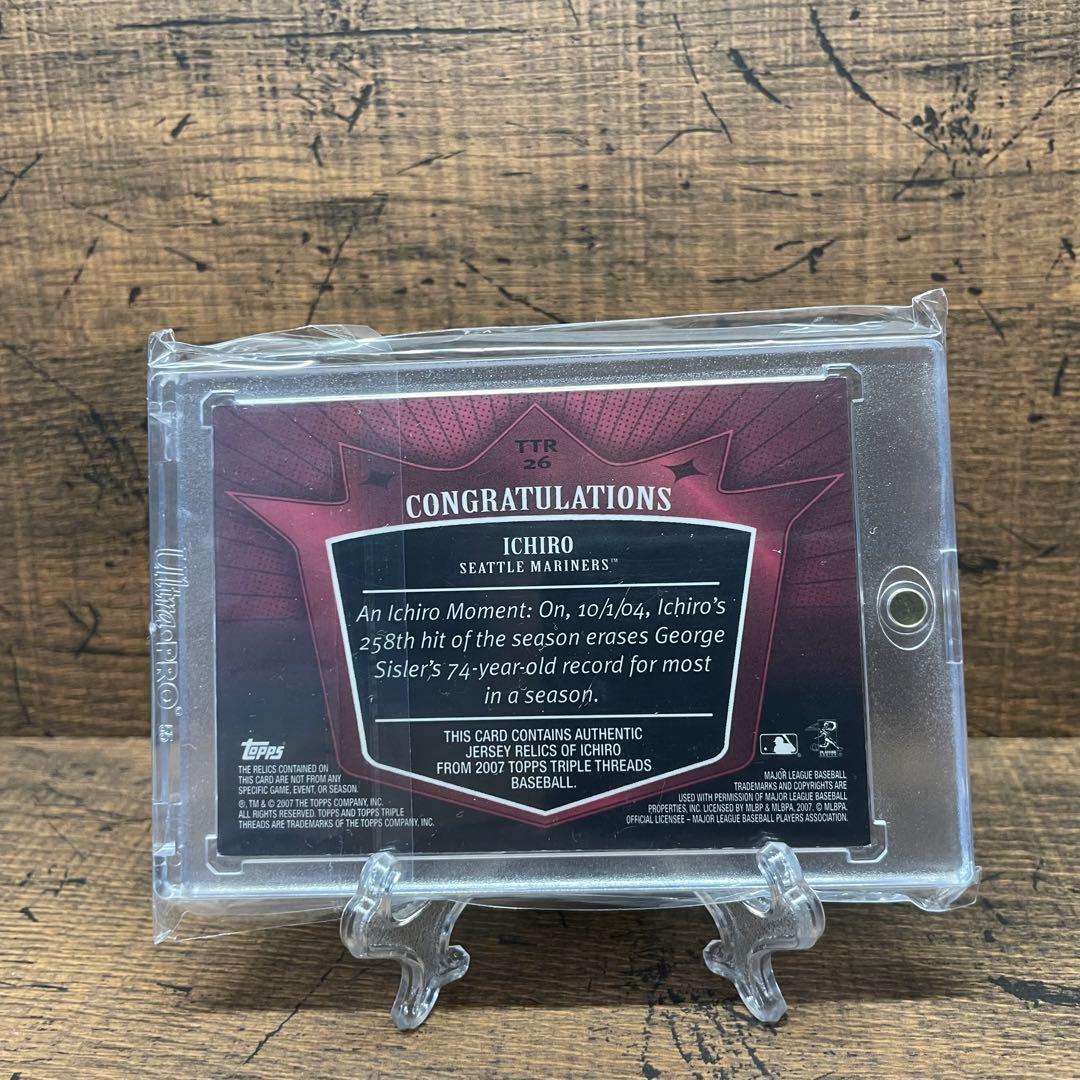 激レア イチロー 262本安打 2色パッチ入り ジャージカード topps