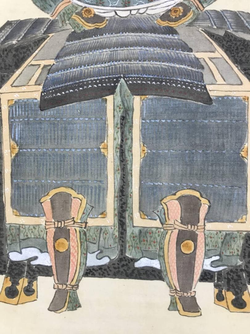 虚心/鎧図/武具図/掛軸☆宝船☆AD-608