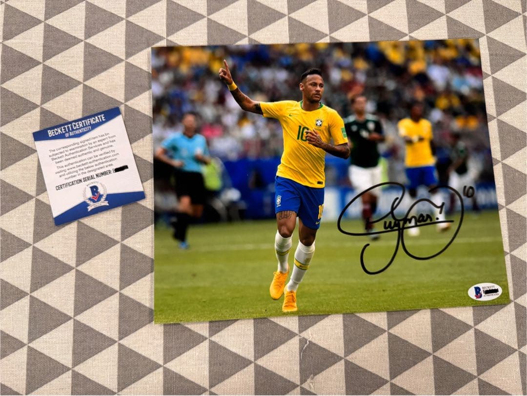 Neymar ネイマール 直筆サイン写真 BECKETT（ベケット）認証COA付