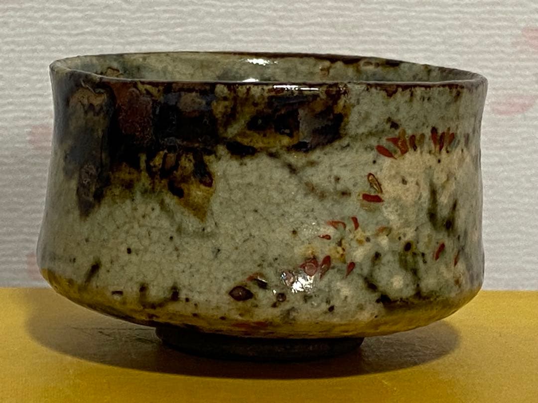 ♦犬山焼 雲錦手 竹節高台 酒器 ぐい呑み 大正〜 明治時代 古美術品 骨董品