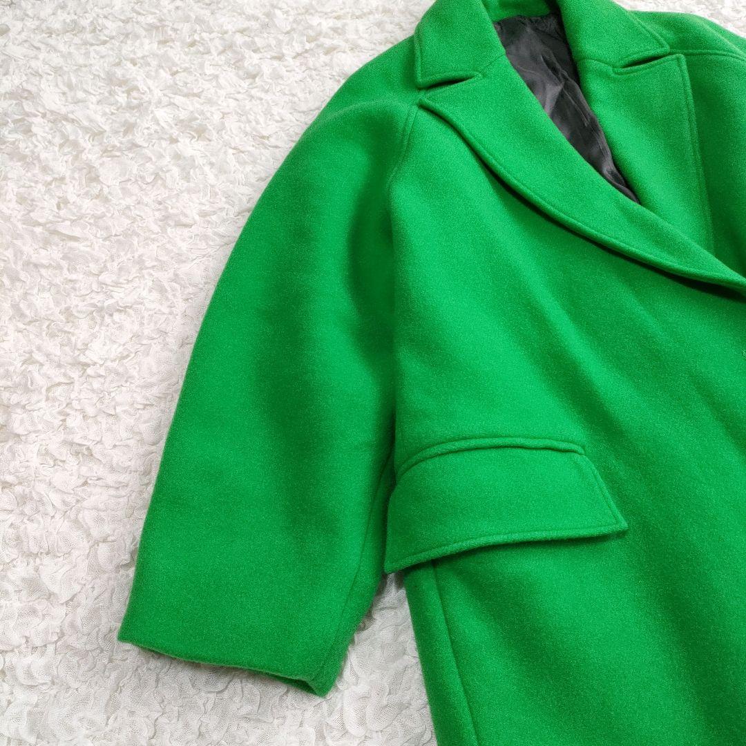 MAISON SPECIAL スーパー100メルトンルーズコート グリーン