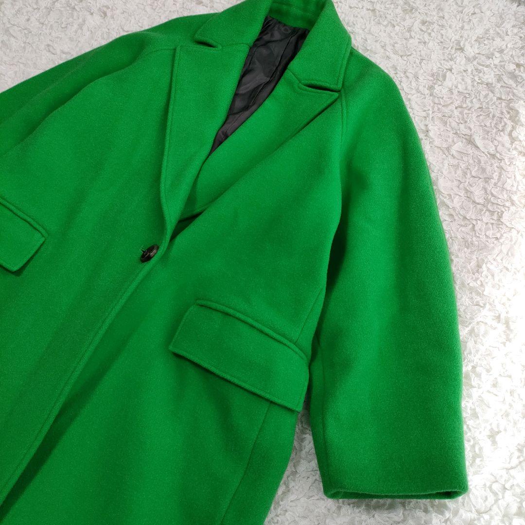 MAISON SPECIAL スーパー100メルトンルーズコート グリーン