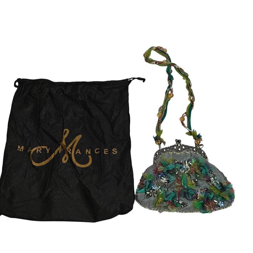希少 MARY FRANCES メアリーフランシス ビーズ刺繍 ショルダーバッグ
