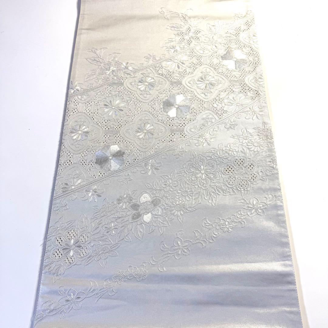 5k2795 袋帯　絹　中国三大刺繍　蘇州　汕頭　相良　刺繍　正倉院文様　華文