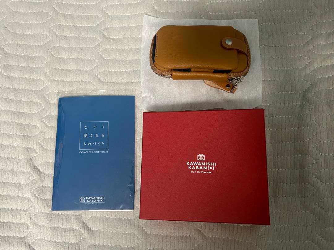 つ*る様 カワニシカバン　新品キーケースkees キャメル 小銭入れのオマケ付！