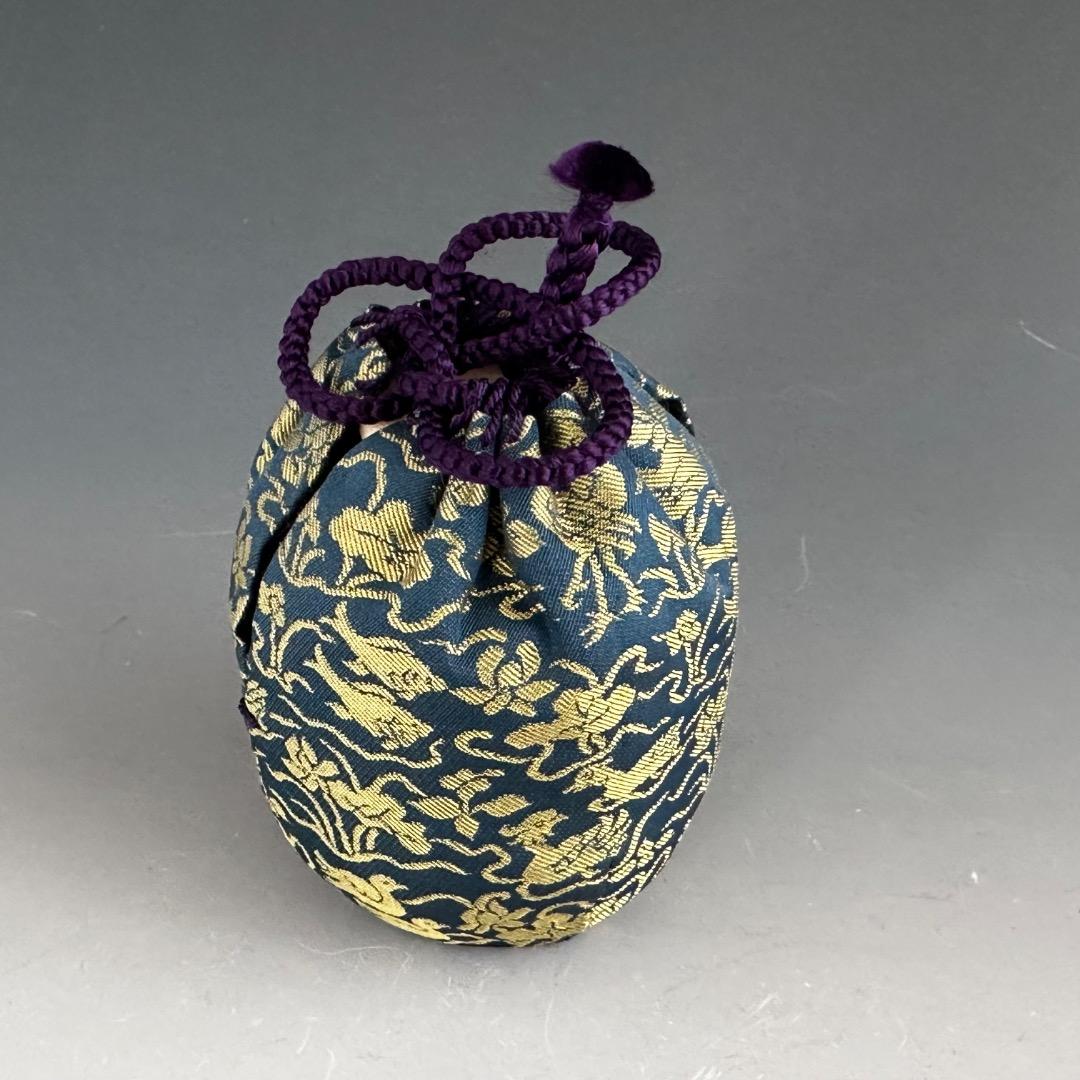 茶道具　備前焼　茶入　小西陶古　共箱　仕服付　濃茶器　茶会　茶事　陶芸