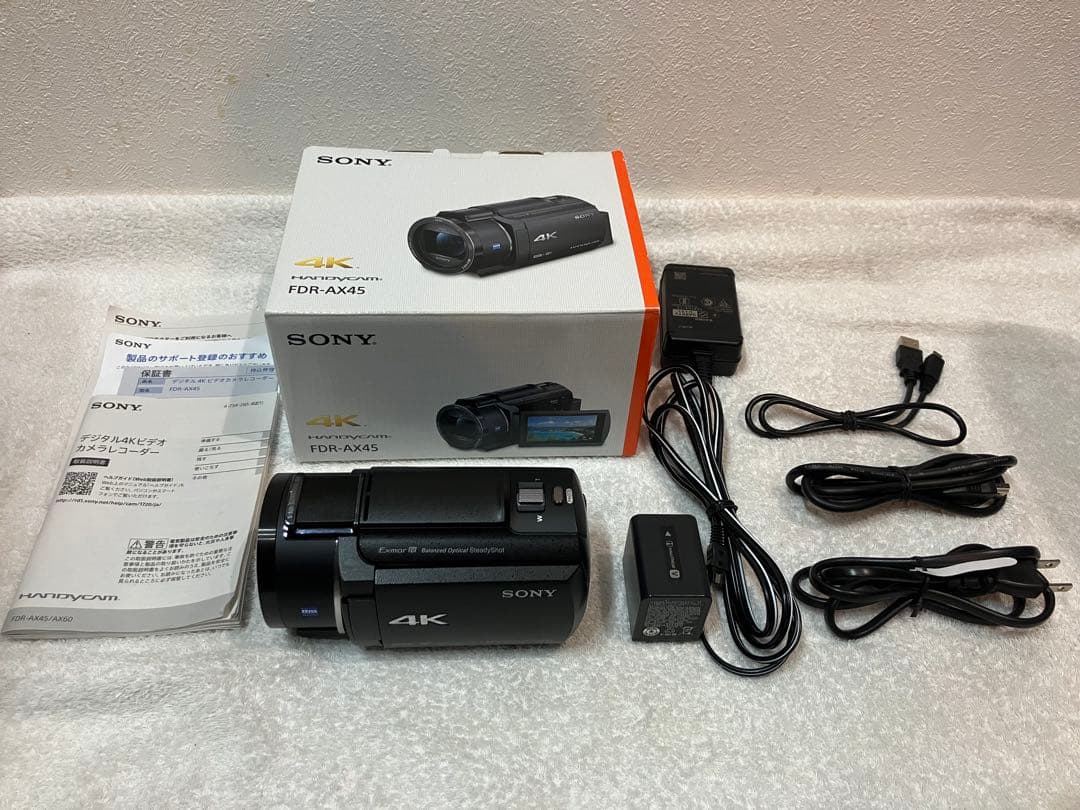 ビ*ト様 SONY 4K ビデオカメラ FDR-AX45【ジャンク品】付属品全て
