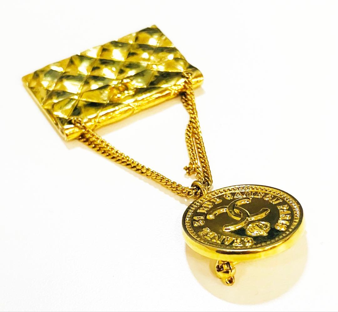 CHANEL ゴールド マトラッセ& ココマーク　ブローチ