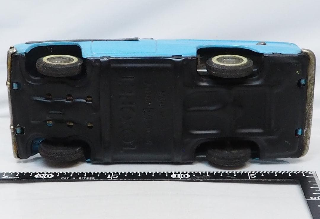 萬代屋【トヨペット マスターライン ピックアップ水色】ブリキtin car箱無