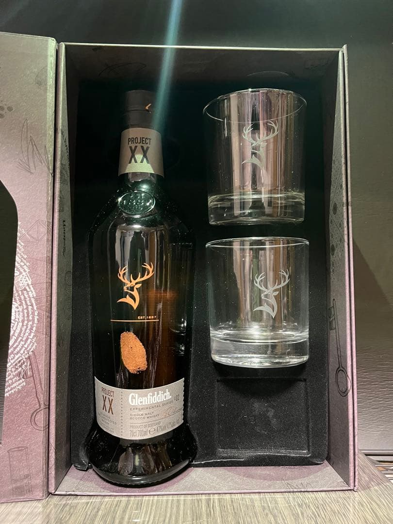 グレンフィディック プロジェクト XXウイスキー グラス2個付き