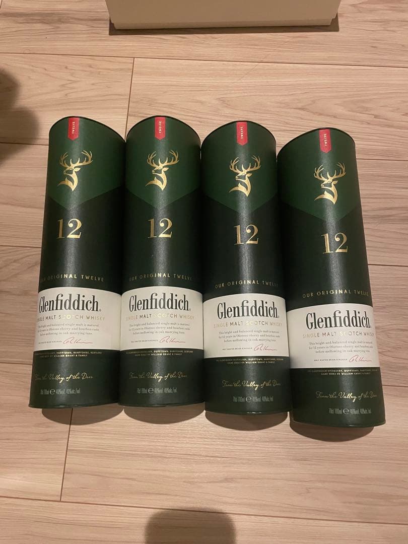 Glenfiddich 12年 ウイスキー 700ml 40% 4本セット