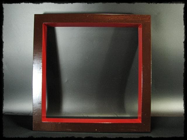 茶平 一斎 輪島名工 朱塗 炉縁 千家 炉壇 茶道具 共箱 e226