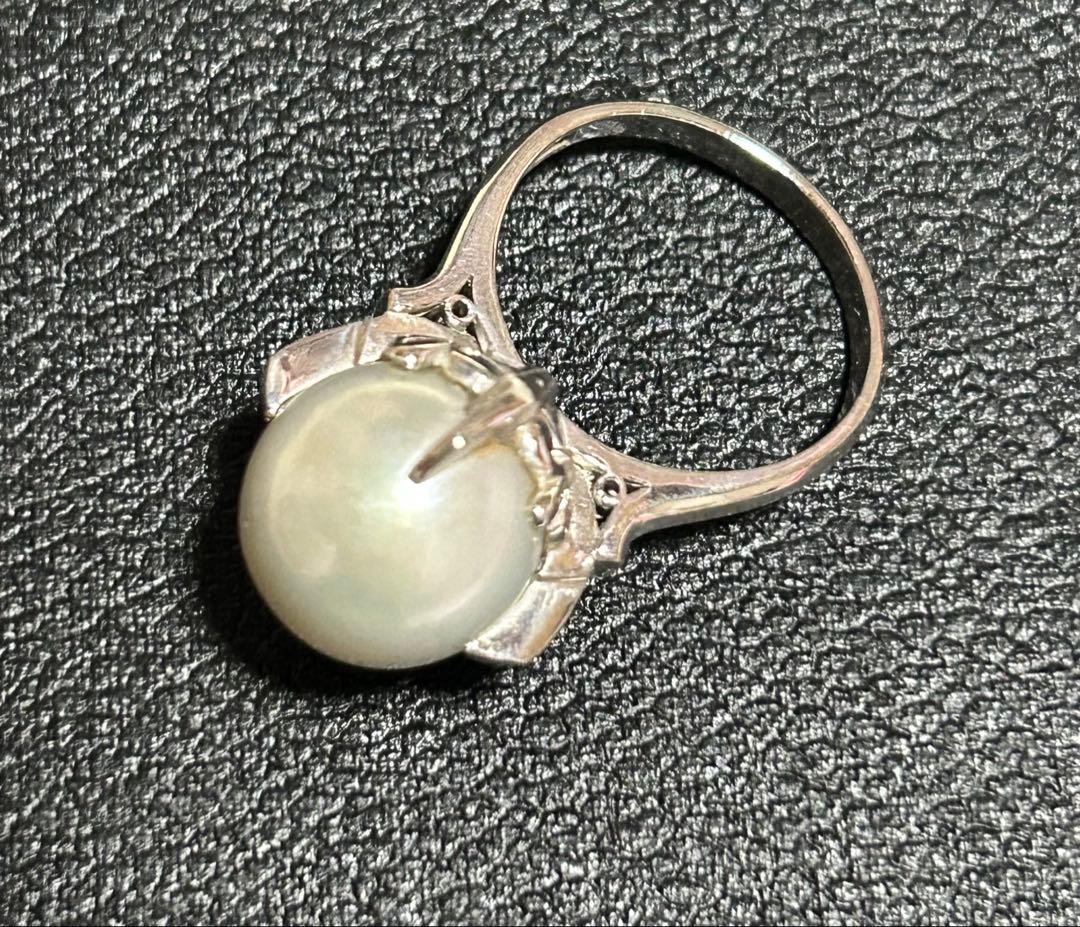 ひろ K18 18金 ダイヤ ネックレス プラチナ Pt 本真珠指輪