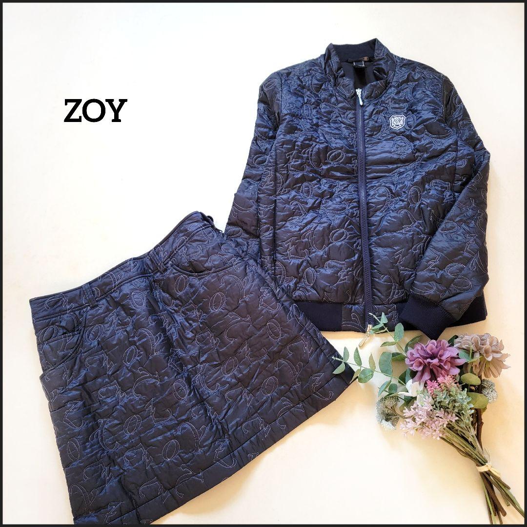 ZOY/ゾーイ●上下2点セット♪ロゴキルティングジャケット＆スカートセットアップ